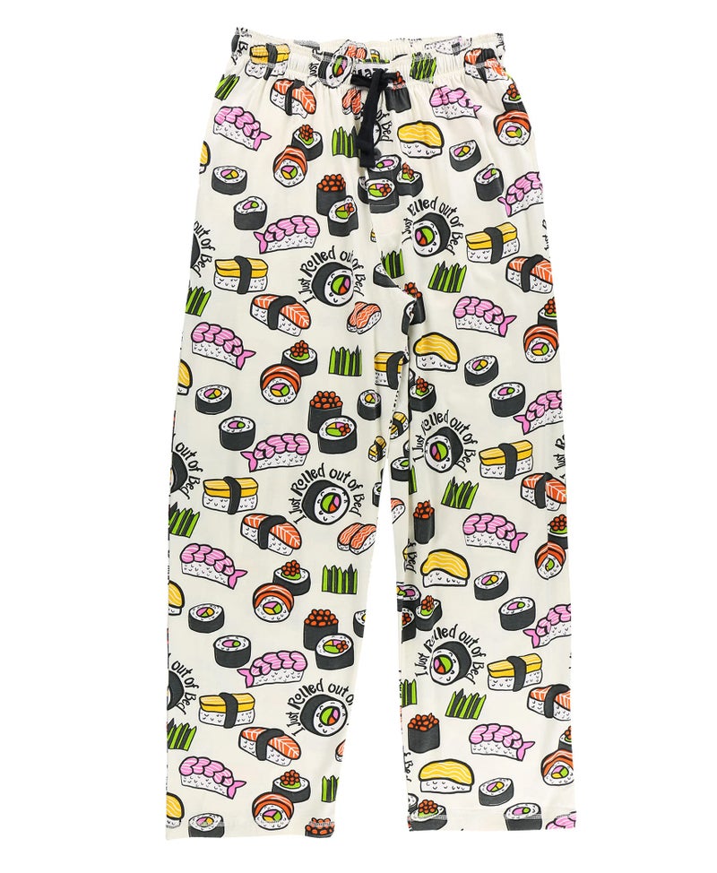 Lazy One Funny Ocean Pajama Pants For Men, Men's Separate Bottoms, Lounge Pants, Food, Chop Sticks (Sushi Men's PJ Pant, Large) - Image 3
